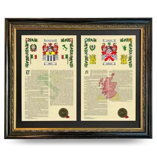 Double Armorial History Framed - Heirloom