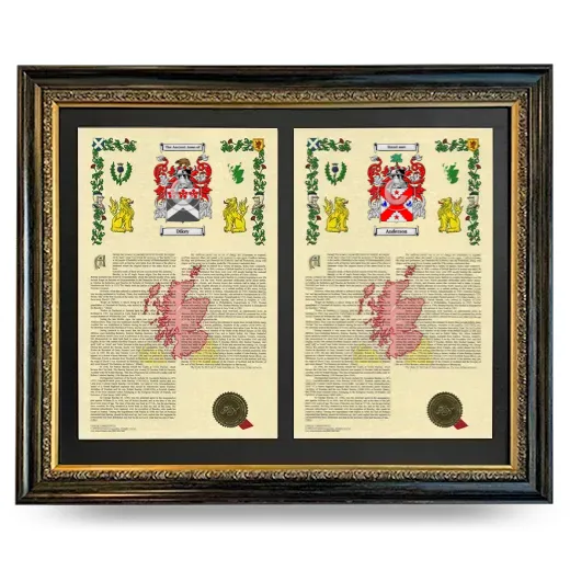 Double Armorial History Framed - Heirloom