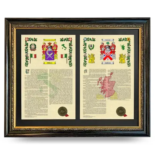 Double Armorial History Framed - Heirloom
