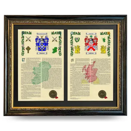 Double Armorial History Framed - Heirloom