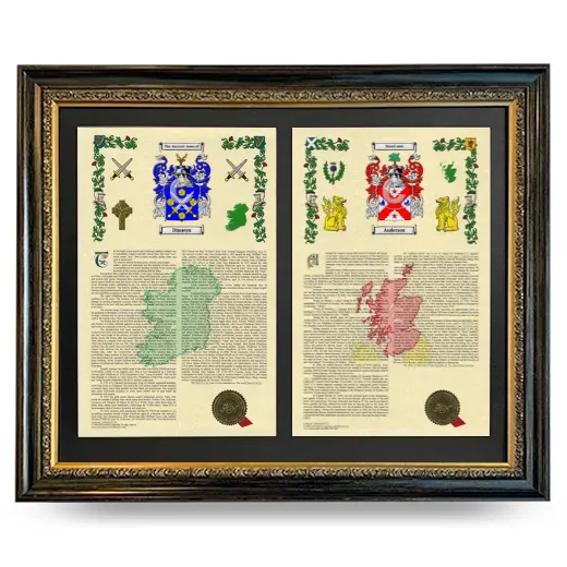 Double Armorial History Framed - Heirloom