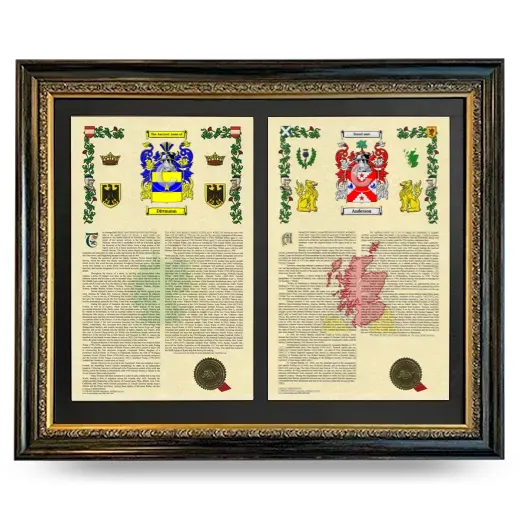 Double Armorial History Framed - Heirloom
