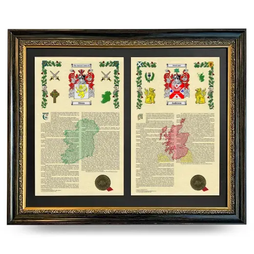 Double Armorial History Framed - Heirloom