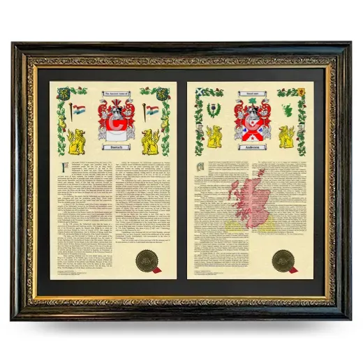 Double Armorial History Framed - Heirloom