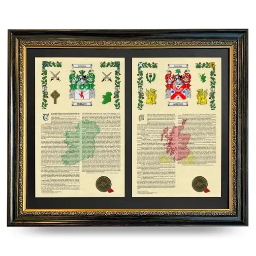 Double Armorial History Framed - Heirloom