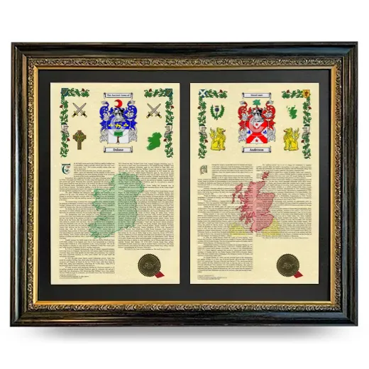 Double Armorial History Framed - Heirloom