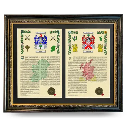Double Armorial History Framed - Heirloom