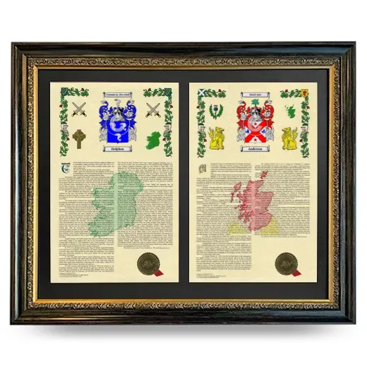 Double Armorial History Framed - Heirloom