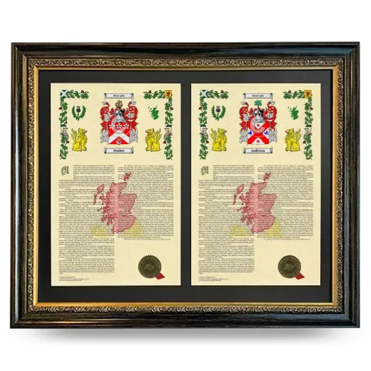 Double Armorial History Framed - Heirloom