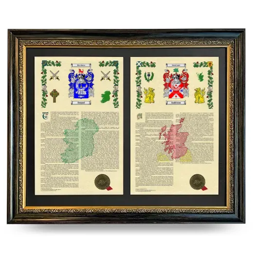 Double Armorial History Framed - Heirloom