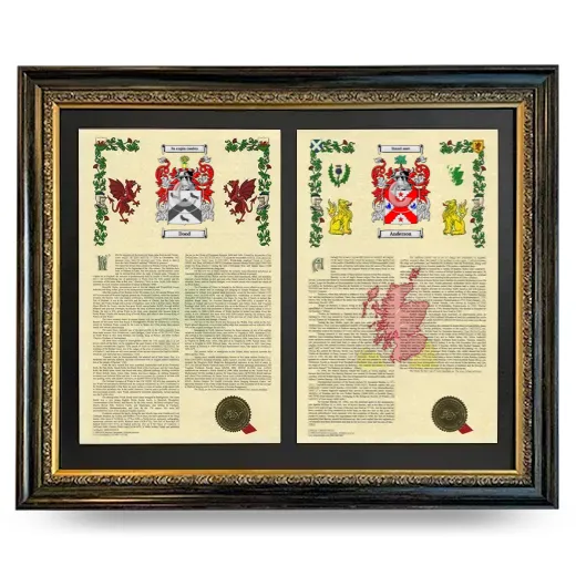 Double Armorial History Framed - Heirloom