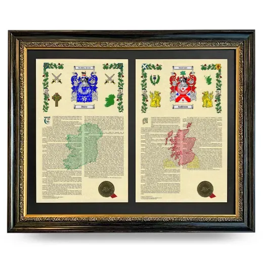 Double Armorial History Framed - Heirloom
