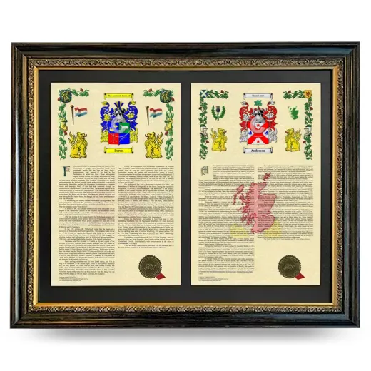 Double Armorial History Framed - Heirloom