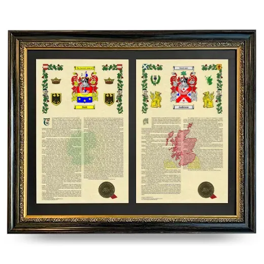 Double Armorial History Framed - Heirloom