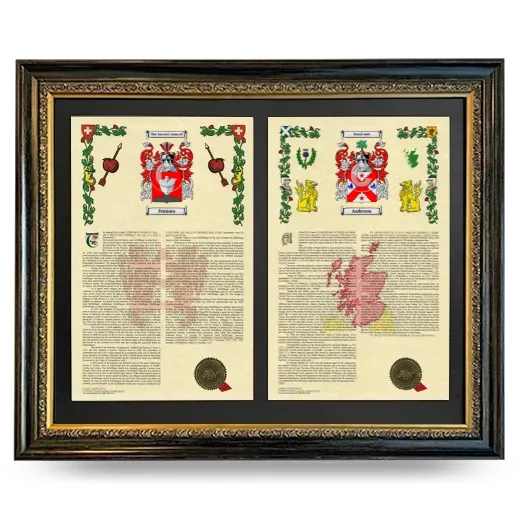 Double Armorial History Framed - Heirloom