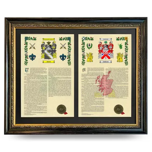 Double Armorial History Framed - Heirloom