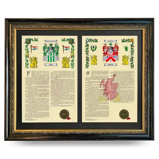 Double Armorial History Framed - Heirloom