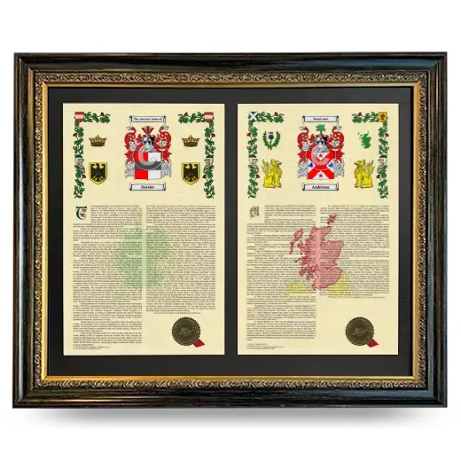 Double Armorial History Framed - Heirloom