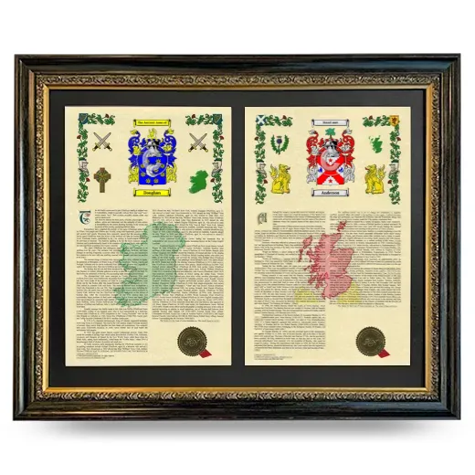 Double Armorial History Framed - Heirloom