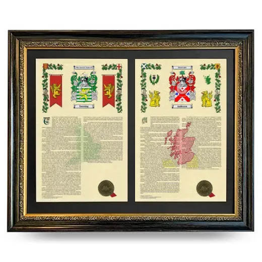 Double Armorial History Framed - Heirloom