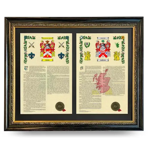 Double Armorial History Framed - Heirloom