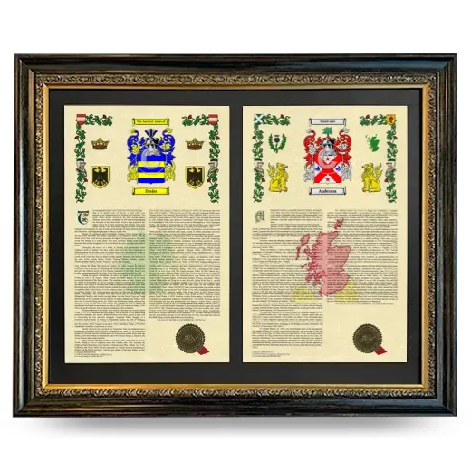 Double Armorial History Framed - Heirloom