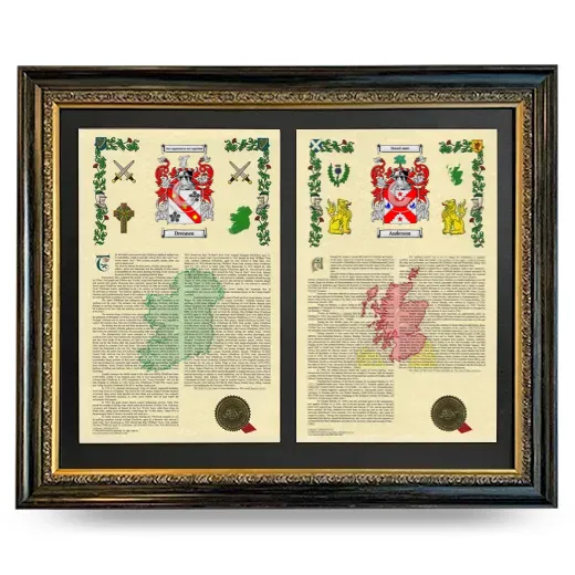 Double Armorial History Framed - Heirloom
