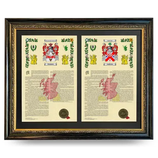 Double Armorial History Framed - Heirloom