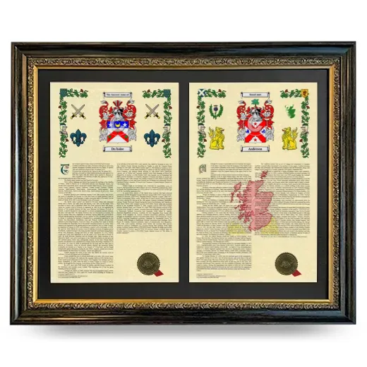 Double Armorial History Framed - Heirloom