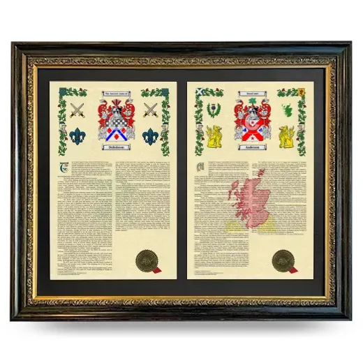 Double Armorial History Framed - Heirloom