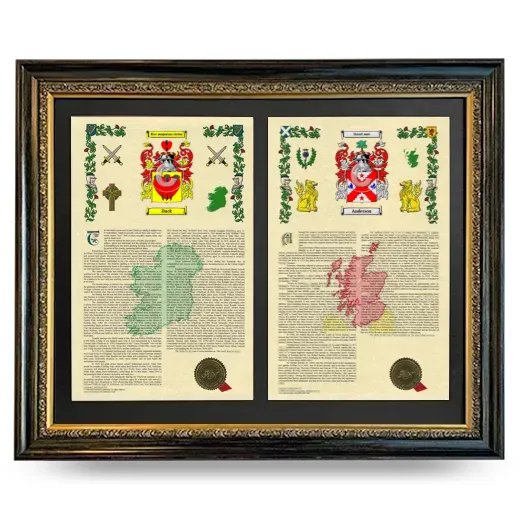 Double Armorial History Framed - Heirloom
