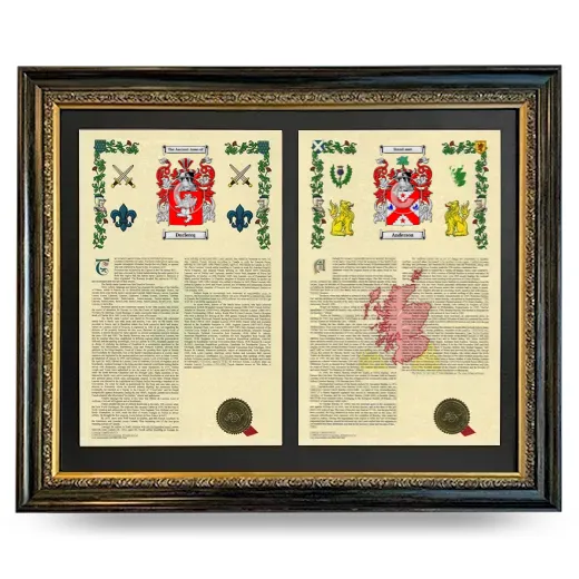 Double Armorial History Framed - Heirloom
