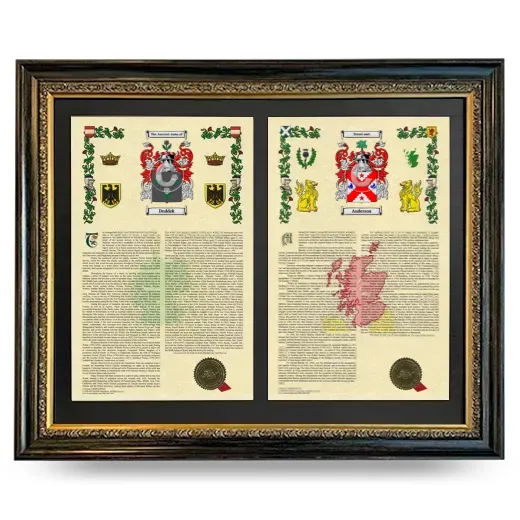 Double Armorial History Framed - Heirloom