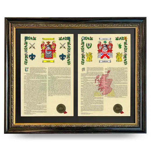 Double Armorial History Framed - Heirloom