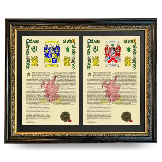 Double Armorial History Framed - Heirloom