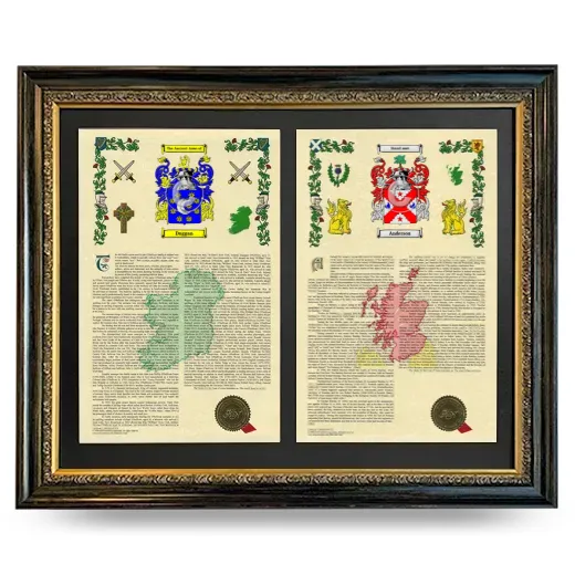 Double Armorial History Framed - Heirloom