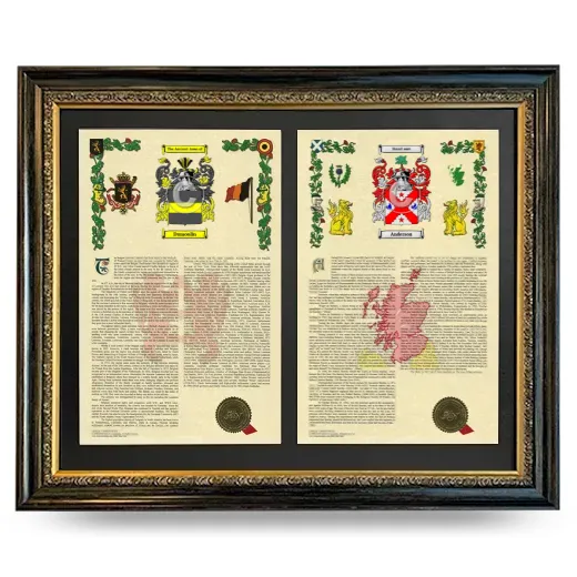 Double Armorial History Framed - Heirloom