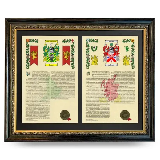 Double Armorial History Framed - Heirloom