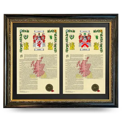 Double Armorial History Framed - Heirloom