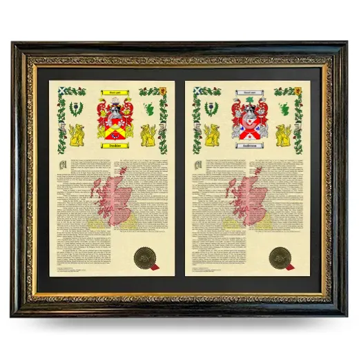 Double Armorial History Framed - Heirloom