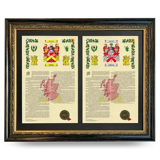 Double Armorial History Framed - Heirloom