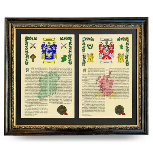 Double Armorial History Framed - Heirloom