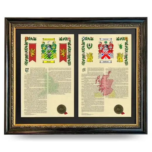 Double Armorial History Framed - Heirloom