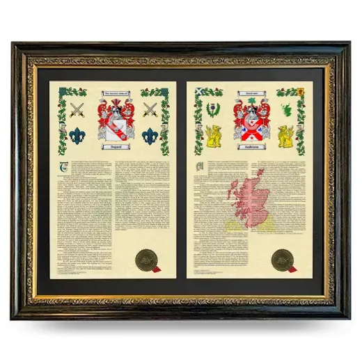 Double Armorial History Framed - Heirloom