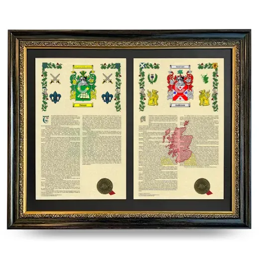 Double Armorial History Framed - Heirloom