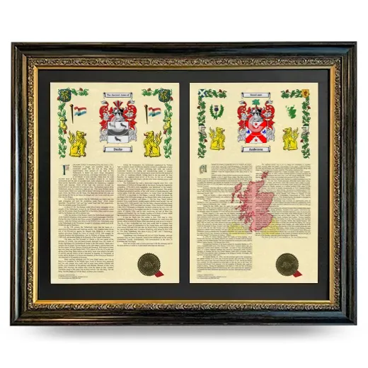 Double Armorial History Framed - Heirloom