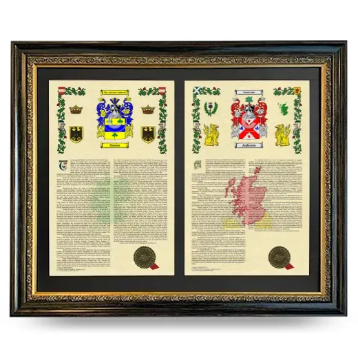 Double Armorial History Framed - Heirloom
