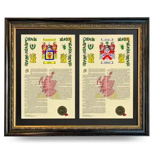 Double Armorial History Framed - Heirloom