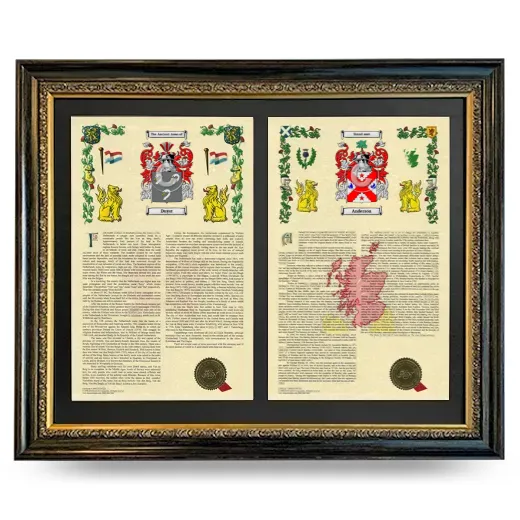 Double Armorial History Framed - Heirloom