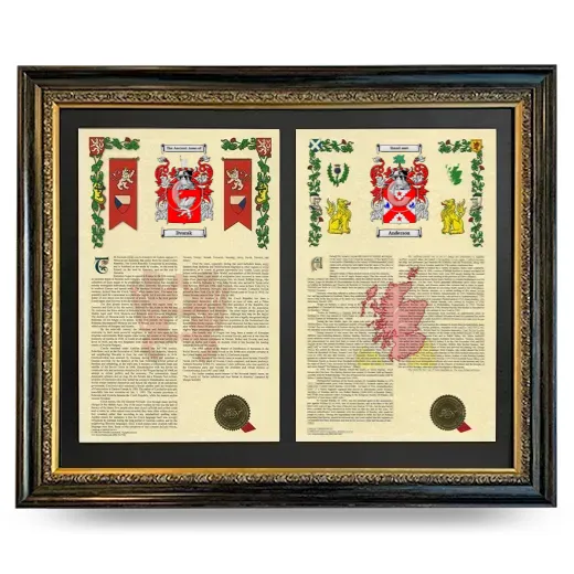 Double Armorial History Framed - Heirloom